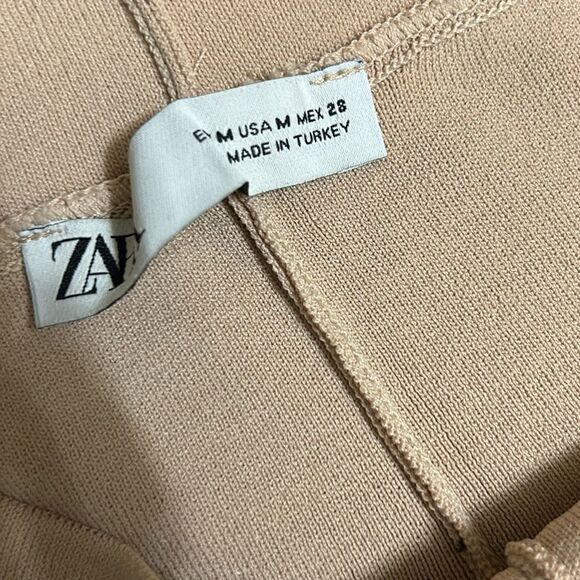 Zara Tan/Beige 2pc Long  Duster Pants Set(Duster Small/Pants Medium) - Picture 10 of 10